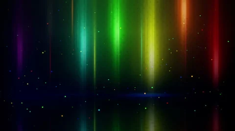 Colorful light stripes and reflection loopable background Stock Footage 35175291
