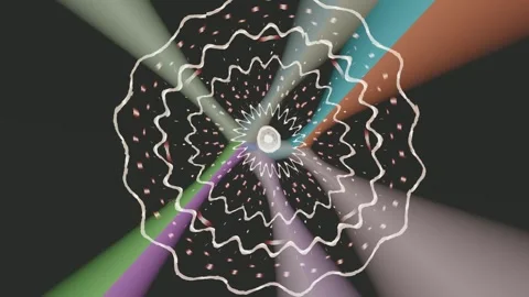Colorful light swirl with abstract design in motion Stock Footage 337378257