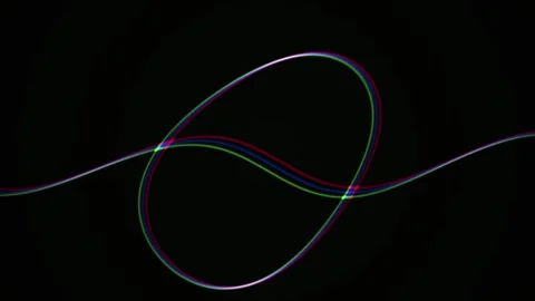 Colorful light trails on black background. Stock Footage 340002007