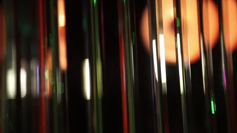 Colorful Light Trails Creating Abstract Vertical Streaks In Dark Background Stock Footage 294061688