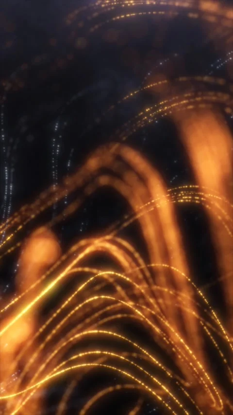 Colorful light trails dance in the dark Stock Footage 313281641