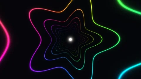 Colorful light trails forming a spiral shape on a dark Stock Footage 337963504