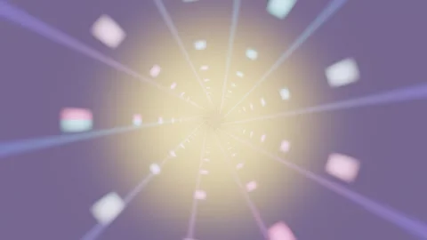 Colorful light tunnel creating a sense of motion and depth Stock Footage 337410580