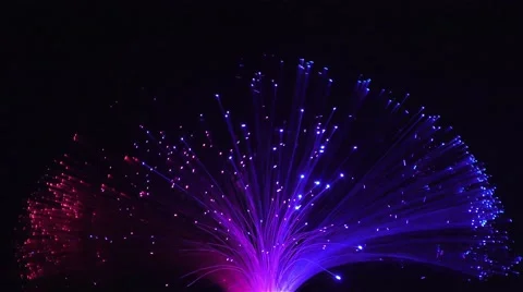 Colorful Light Vulcan in Night Stock Footage 67876770
