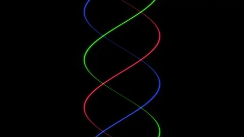 Colorful light wave patterns create dynamic motion effects Stock Footage 339008663