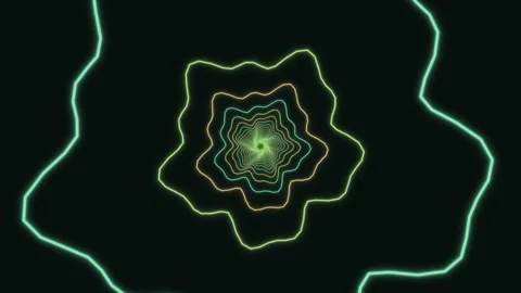 Colorful light waves create abstract shapes and forms in motion 库存影片 336995788
