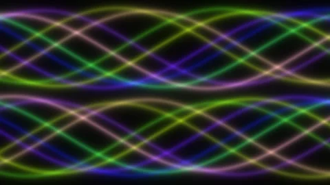 Colorful light waves create an abstract design for video Stock Footage 339357923
