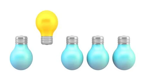 Colorful lightbulb concept Illustrazione stock