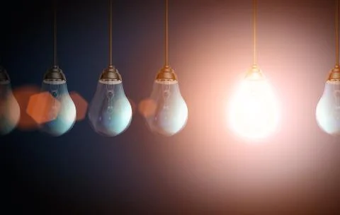 Colorful lightbulb Stock Illustration