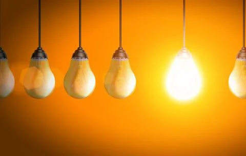 Colorful lightbulb Illustrazione stock