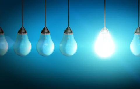 Colorful lightbulb Stock Illustration