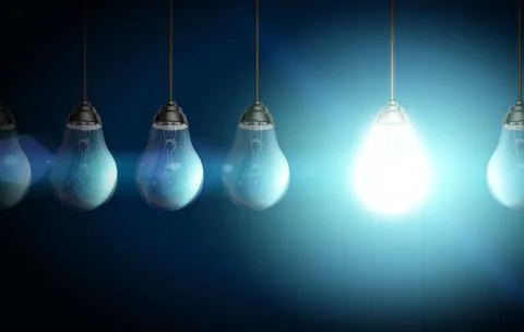 Colorful lightbulb Illustrazione stock