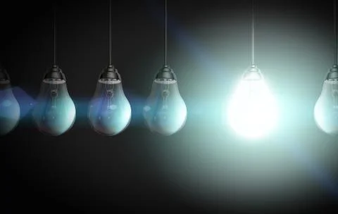 Colorful lightbulb Stock Illustration