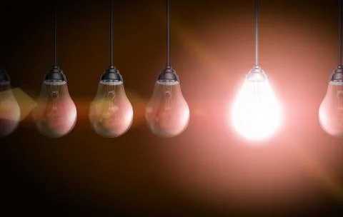 Colorful lightbulb Stock Illustration