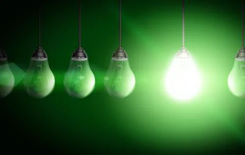 Colorful lightbulb Stock Illustration