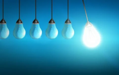 Colorful lightbulb Illustrazione stock