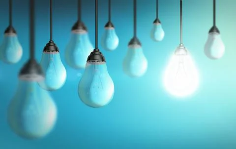 Colorful lightbulb 스톡 일러스트