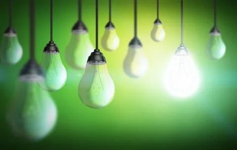 Colorful lightbulb Stock Illustration