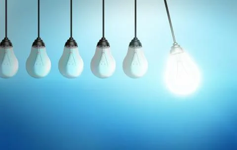 Colorful lightbulb Stock Illustration