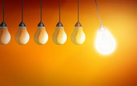 Colorful lightbulb Stock Illustration