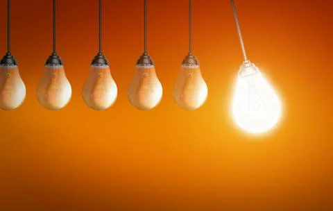 Colorful lightbulb Stock Illustration