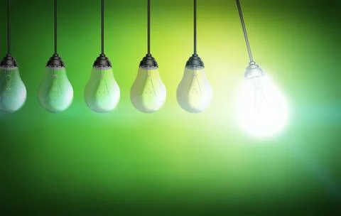 Colorful lightbulb Illustration