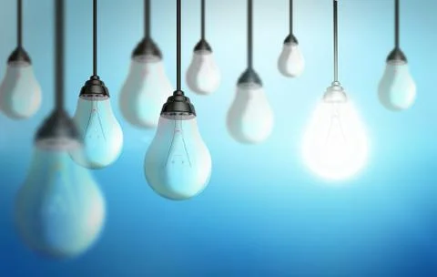 Colorful lightbulb Stock Illustration