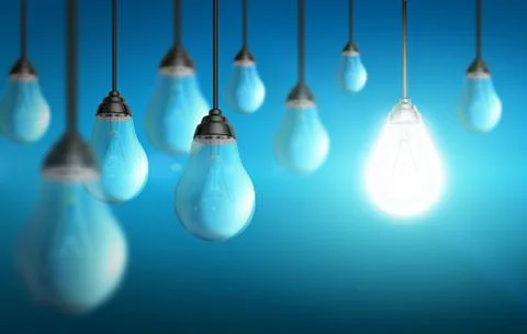 Colorful lightbulb 스톡 일러스트