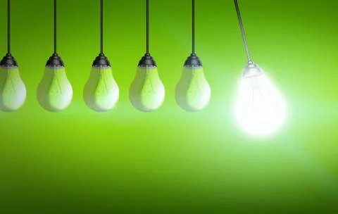 Colorful lightbulb Stock Illustration
