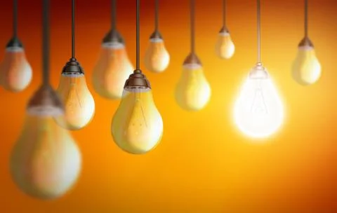 Colorful lightbulb Illustration