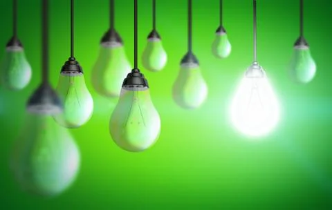 Colorful lightbulb Stock Illustration