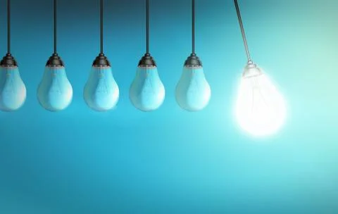 Colorful lightbulb Stock Illustration
