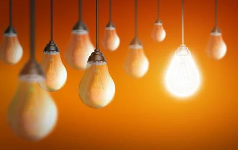 Colorful lightbulb Stock Illustration