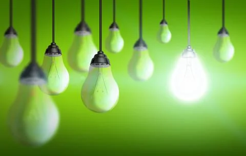 Colorful lightbulb Stock Illustration