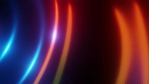 Colorful Lighting Background With Wavy Hexagons Stock Footage 216704593