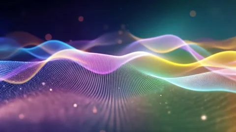 Colorful Lighting Wave Animation Background in 4K Stock Footage 310732394