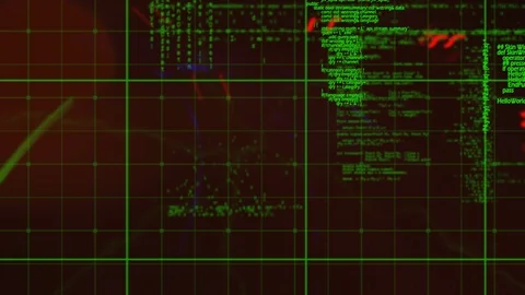 Colorful lights and program codes Stock Footage 107703709