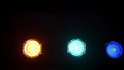 Colorful Lights on Black Background Stock Footage 293742497