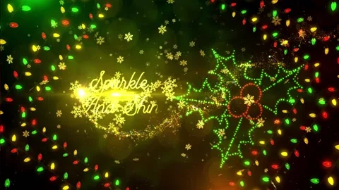 Colorful Lights Christmas  After Effects	Stock