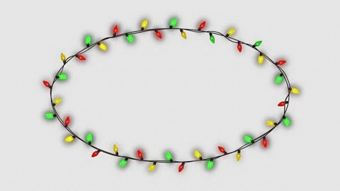 Colorful Lights Circular Overlay Frame 库存影片 348023952