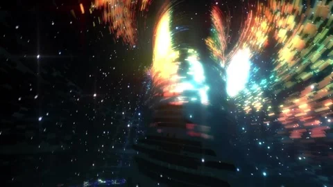 Colorful Lights Core Wall Particles Motion Background Stock Footage 276428618