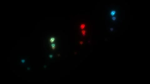 Colorful lights create patterns against a dark background Stock Footage 338179804
