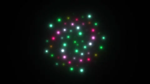 Colorful lights create patterns in dark background Stock Footage 338165302