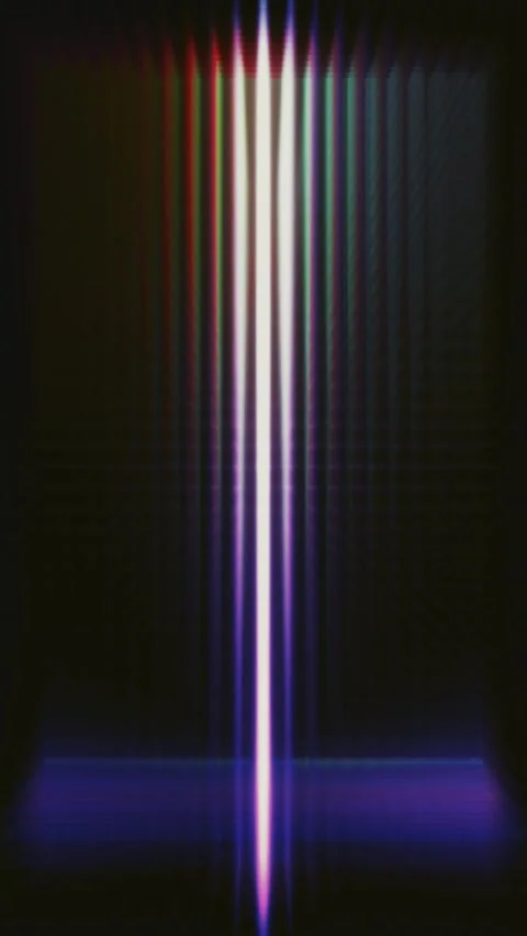 Colorful lights create vibrant patterns against a dark backdrop Stock Footage 316305131