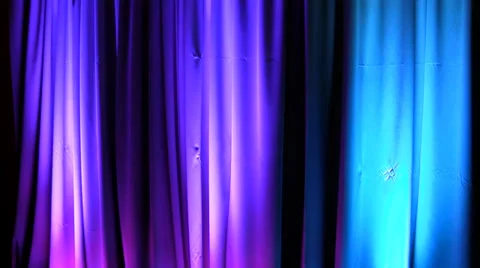 Colorful lights on curtains Stock Footage 35190836
