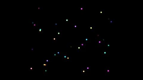 Colorful lights on dark background create visual effects Stock Footage 338304498