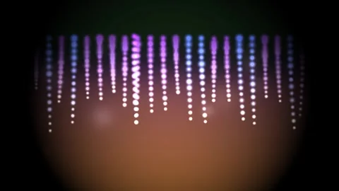 Colorful lights fall in vertical lines against a dark Stock Footage 338316928
