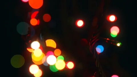 Colorful lights. Festive mood. Abstract blurred Background. Festive lights cl Video stock 126285953