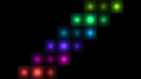 Colorful lights form a pattern on a dark background Stock Footage 339098346