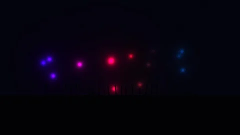 Colorful lights glow in dark settings during nighttime Stock Footage 338286202